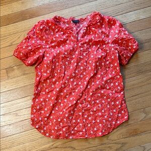 Talbots Orange floral Women's Top